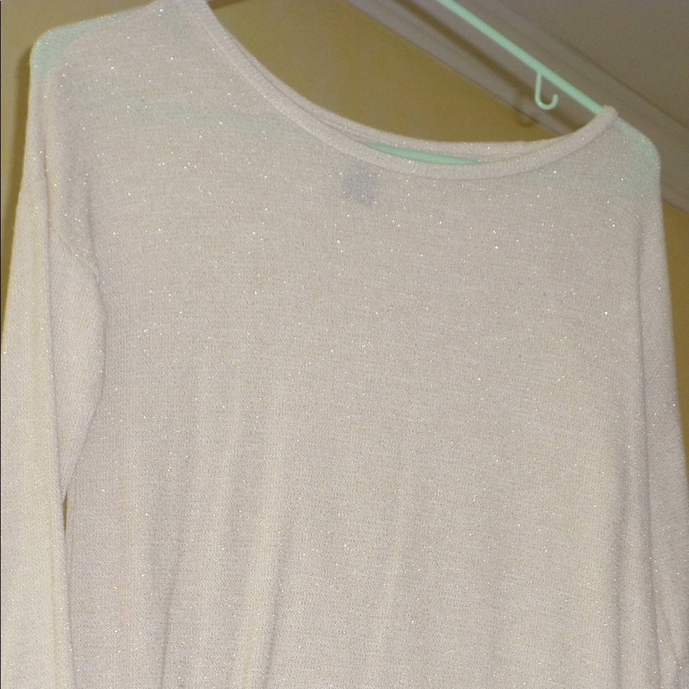 Off white with gold shimmer sweater